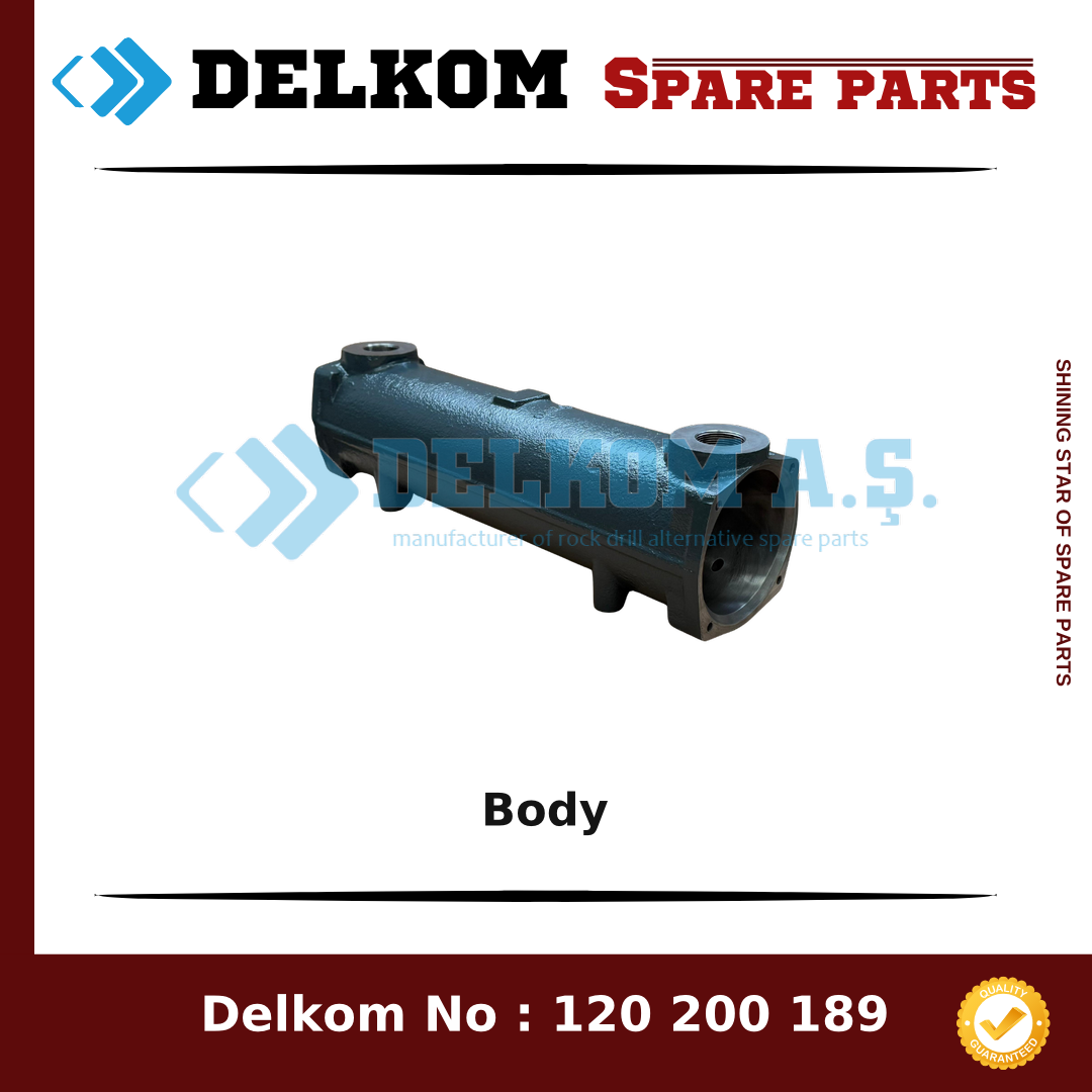 Atlas Copco Body 120 200 189 - Drill Rig & Rock Drill Drifters Spare Parts Atlas Copco Body spare part, OEM 120 200 189