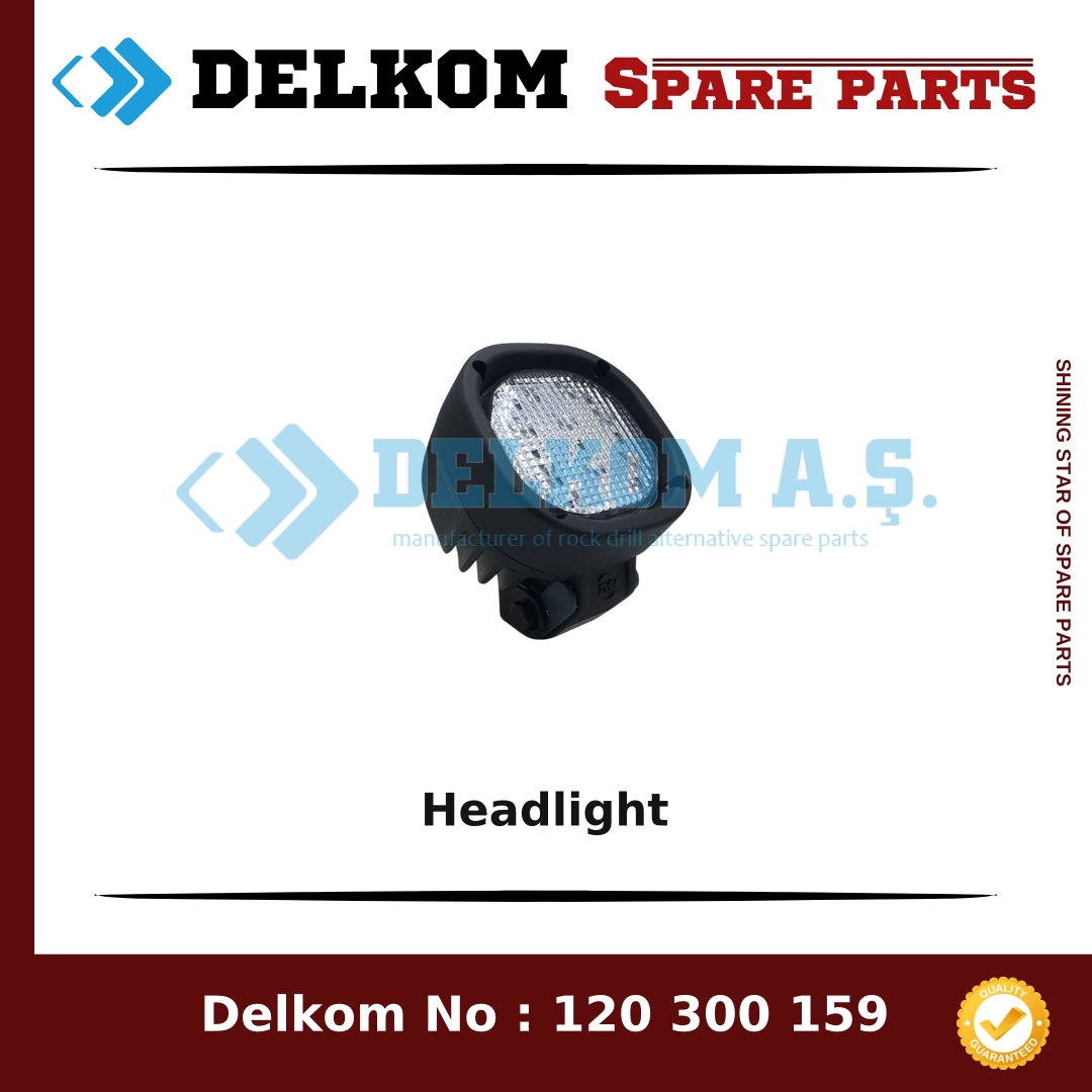 Epiroc Headlight 3176 0000 13 - Drill Rig & Rock Drill Drifters Spare Parts Epiroc Headlight spare part, OEM 3176 0000 13