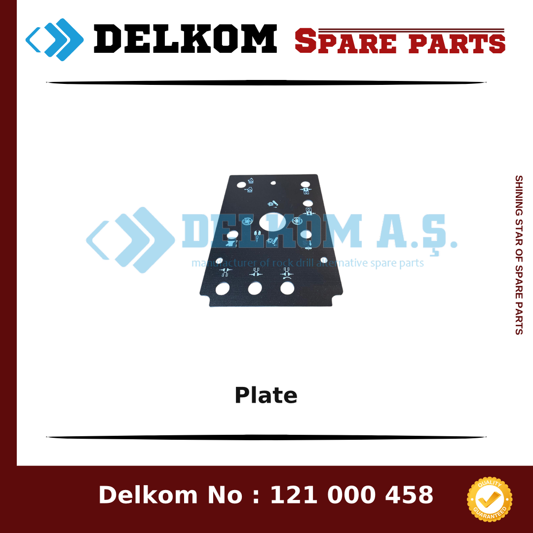 Epiroc Plate 3222 9893 74 - Drill Rig & Rock Drill Drifters Spare Parts Epiroc Plate spare part, OEM 3222 9893 74
