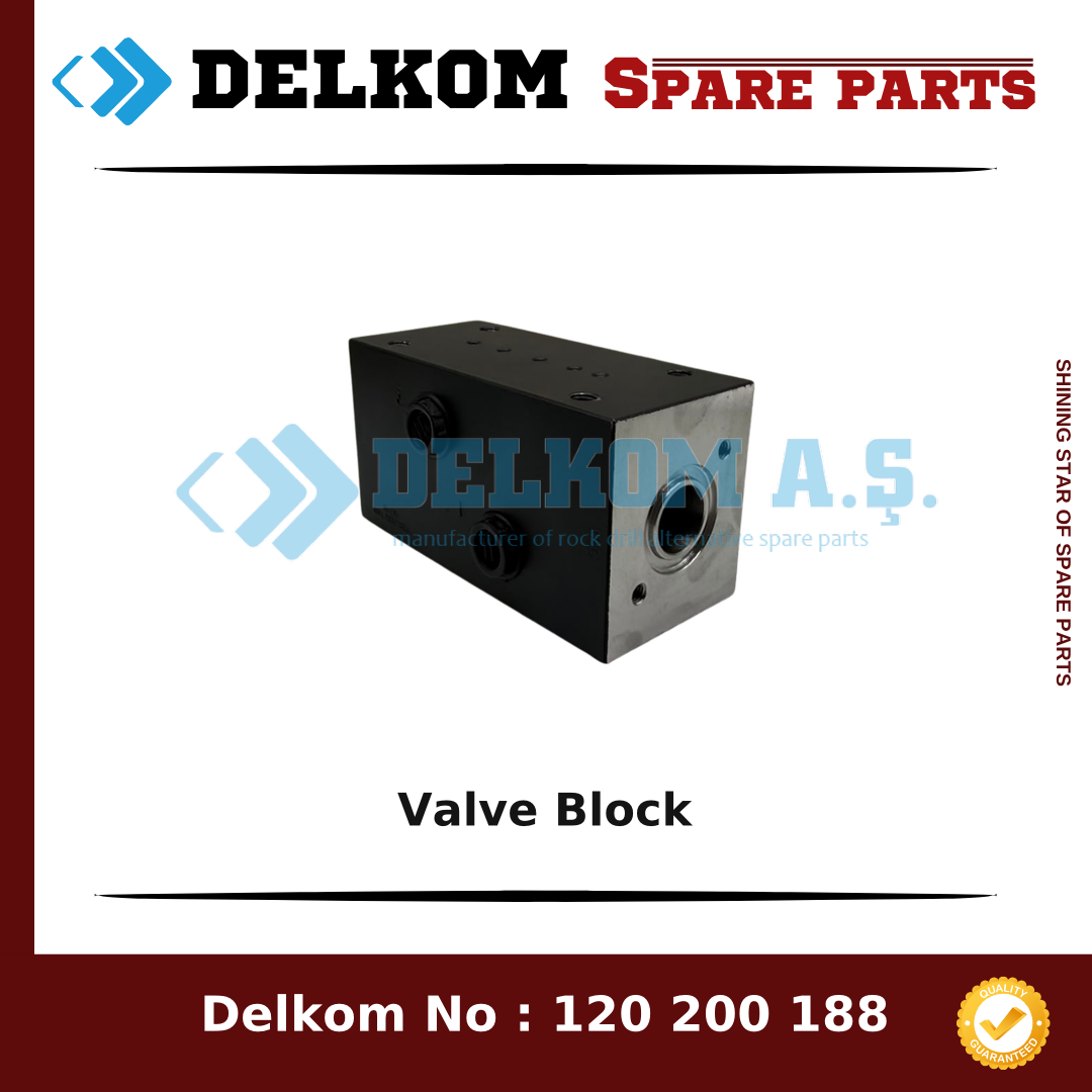 Epiroc Valve Block 3125 0950 00 - Drill Rig & Rock Drill Drifters Spare Parts Epiroc Valve Block spare part, OEM 3125 0950 00
