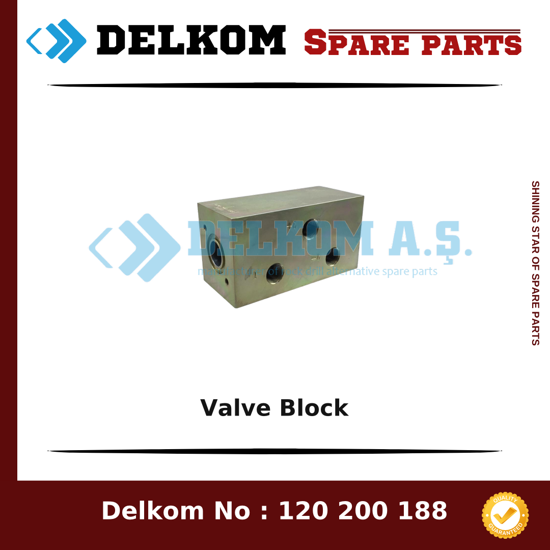 Epiroc Valve Block 3125 0950 00 - Drill Rig & Rock Drill Drifters Spare Parts Epiroc Valve Block spare part, OEM 3125 0950 00
