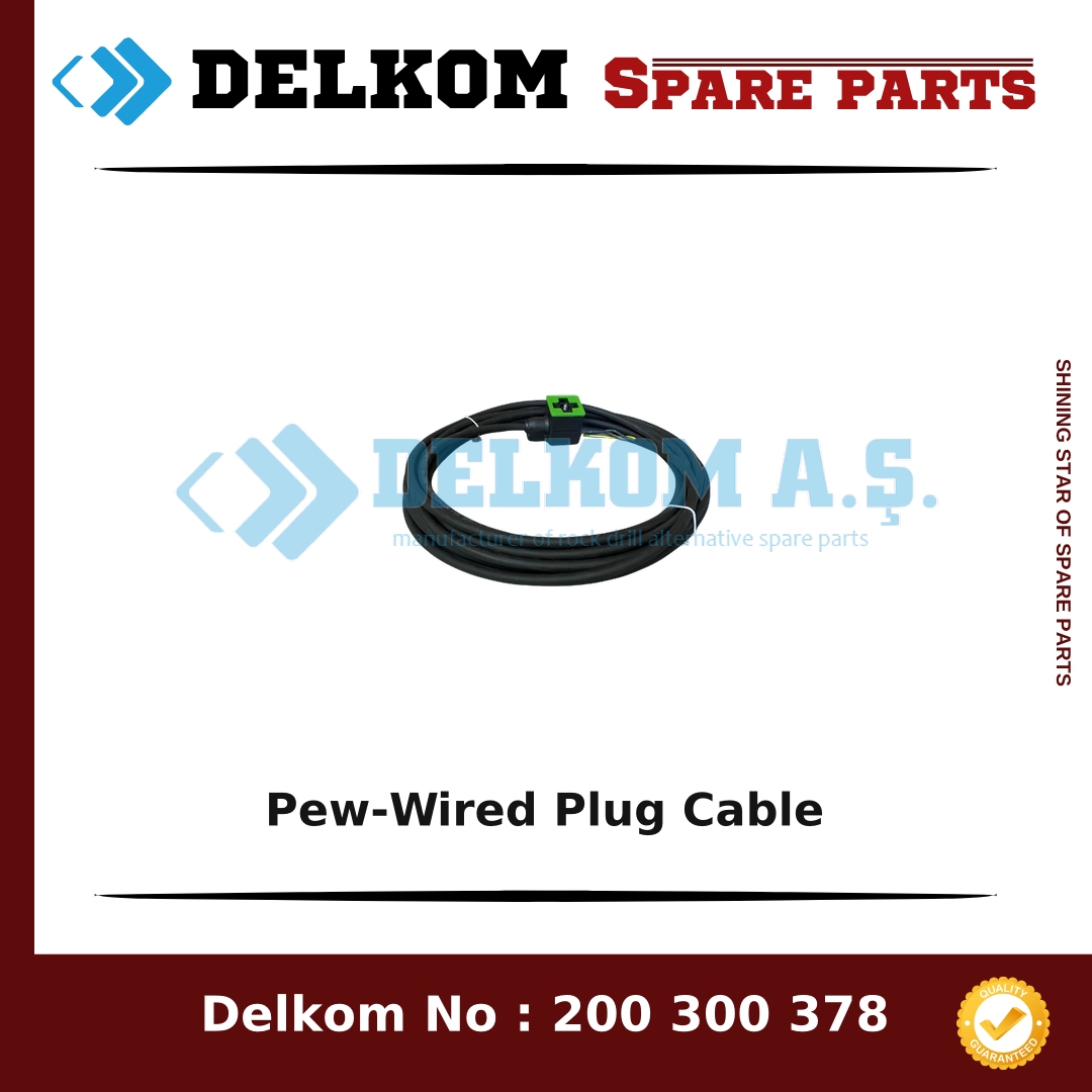 Mining Equipments Pew-Wired Plug Cable 887 291 29 - Drill Rig & Rock Drill Drifters Spare Parts Mining Equipments Pew-Wired Plug Cable spare part, OEM 887 291 29