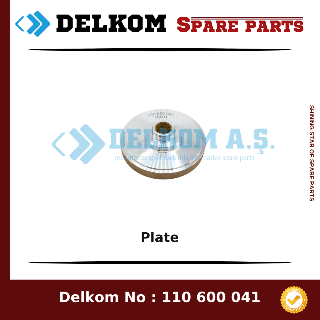 Mining Equipments Plate 110 600 041 - Drill Rig & Rock Drill Drifters Spare Parts Mining Equipments Plate spare part, OEM 110 600 041