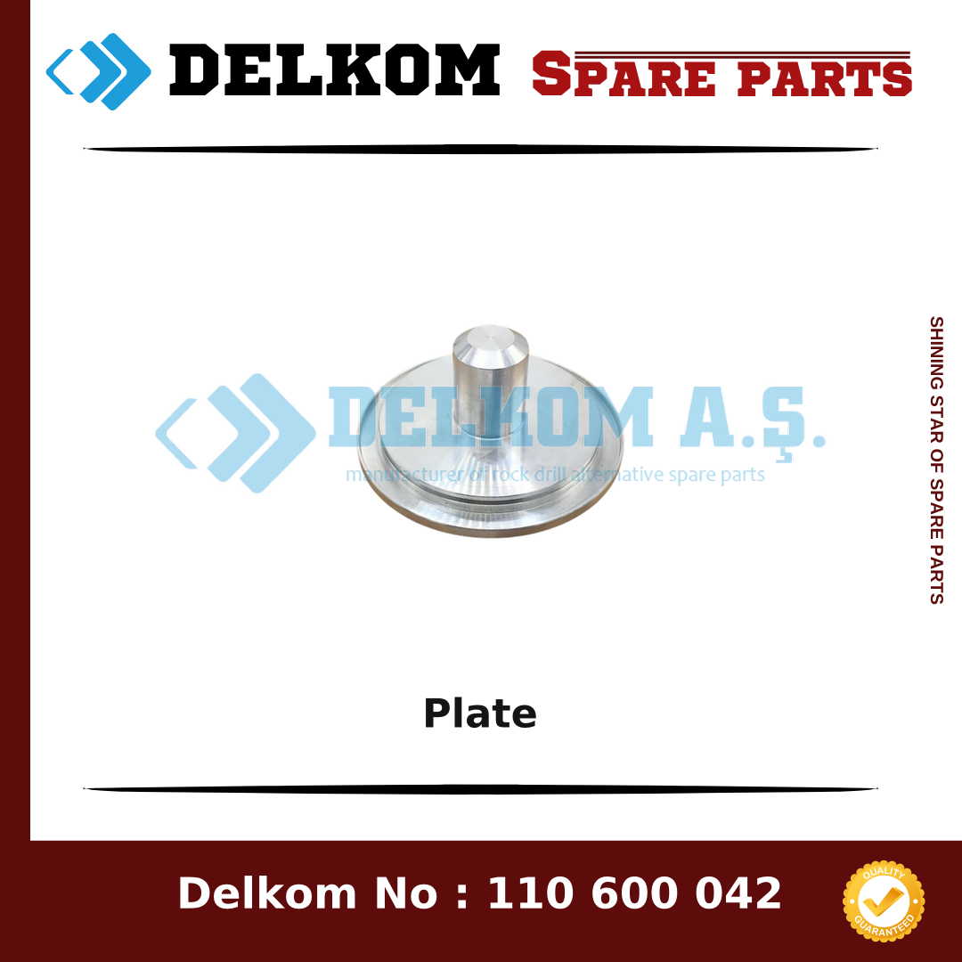 Mining Equipments Plate 110 600 042 - Drill Rig & Rock Drill Drifters Spare Parts Mining Equipments Plate spare part, OEM 110 600 042