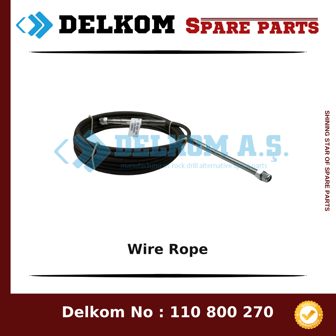 Mining Equipments Wire Rope 550 3895 04 - Drill Rig & Rock Drill Drifters Spare Parts Mining Equipments Wire Rope spare part, OEM 550 3895 04
